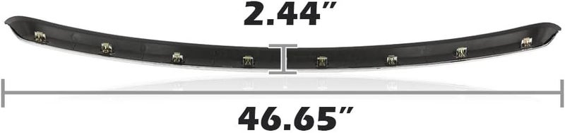 GPLUS Hood Molding Trim Moulding Chrome Compatible with GMC Sierra 1500 2007-2013/ Sierra 2500 HD 3500 HD 2007-2010 Replacement for GM1235109 10385156 - Image 3